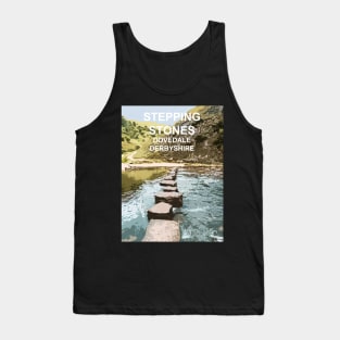 Stepping Stones Dovedale Derbyshire Peak District. Travel location poster Tank Top